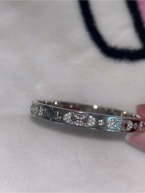 Coach silver bangle